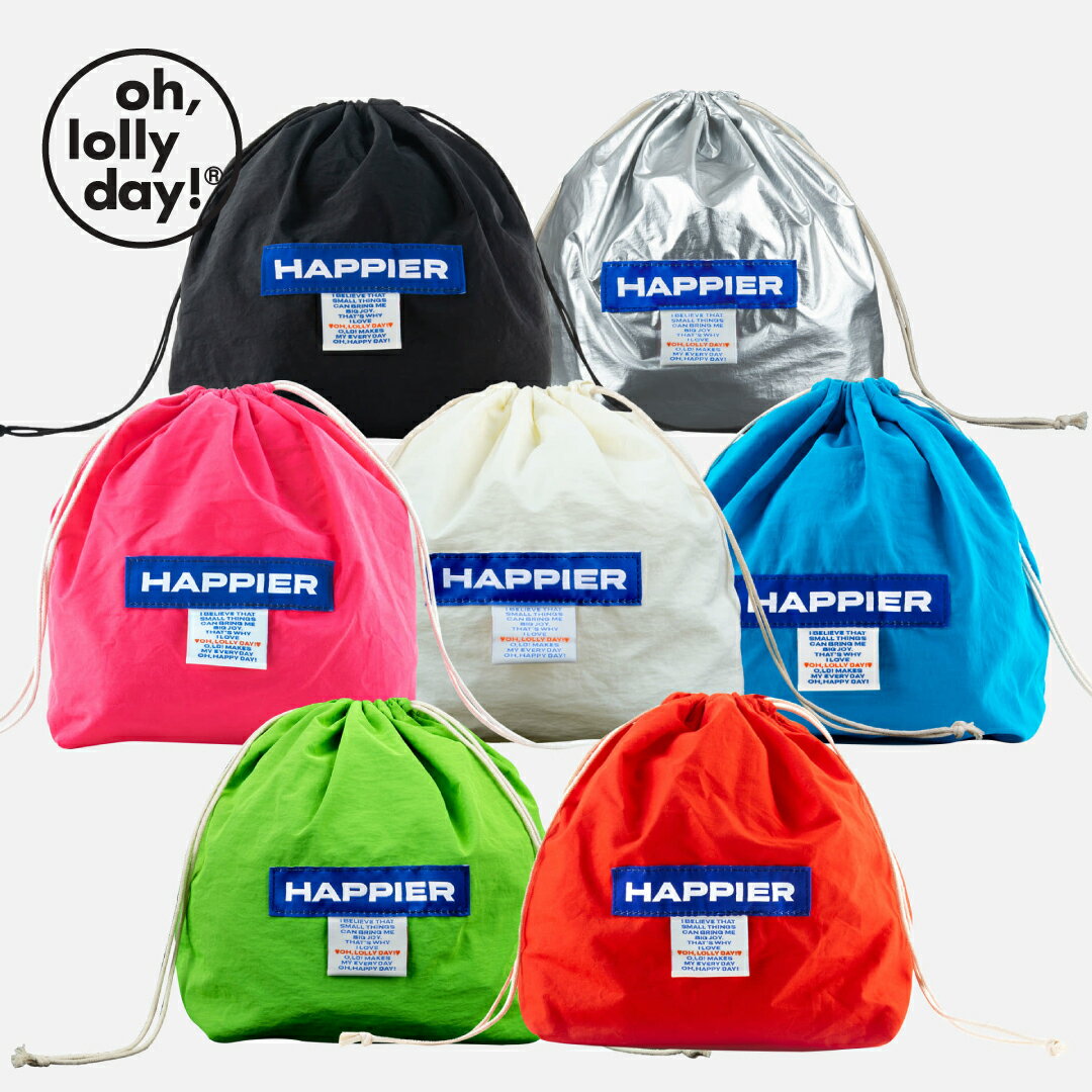 【NEW】oh, lolly day! Happier Label Fortune Pouch L 韓国 ブランド 巾着 ポーチ コスメポーチ 小物入れ 韓国ブランド ohlollyday オーロリーデイ 日本 販売 ギフト プレゼント 送料無料