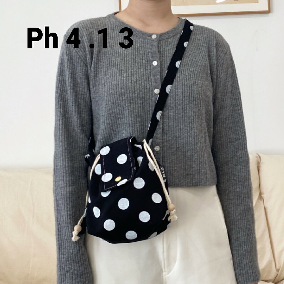 【NEW】Ph4.13 Dodam-dot Bag ショルダーバッグ レディース 韓国 ブランド 小さめ 布 シンプル ドット かわいい おしゃれ ポーチ バッグ 通勤 通学 日本 販売 ギフト プレゼント 【送料無料】