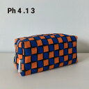 Ph4.13 Rhombus Pouch ポーチ かわいい レディース 韓国 韓国ブランド コスメポーチ 旅行 丈夫 しっかり ファブリック コットン 布 おしゃれ 日本 販売 ギフト プレゼント 【送料無料】