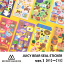 【合計1,100円以上で送料無料】SECOND MANSION JUICY BEAR SEAL STICKER ver.1 ステッカー リムーバー 選べる シール 文具 レディース 韓国 ブランド 雑貨 かわいい セカンドマンション 日本 販売 ギフト プレゼント