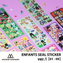 【NEW 】【合計1,100円以上で送料無料】SECOND MANSION ENFANTS SEAL STICKER 01~09 ステッカー リムーバー 選べる 剥がせる シール 文具 レディース 韓国 ブランド 雑貨 かわいい セカンドマンション 日本 販売 ギフト プレゼント