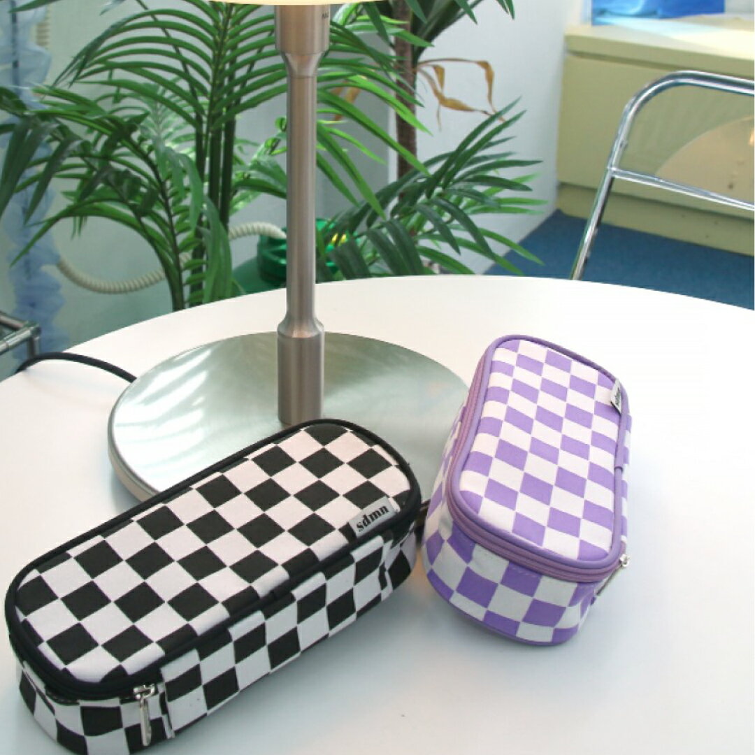 【SALE】SECOND MANSION CHECKER BOARD DAILY POUCH ペンケース 筆箱 pen case ポ...