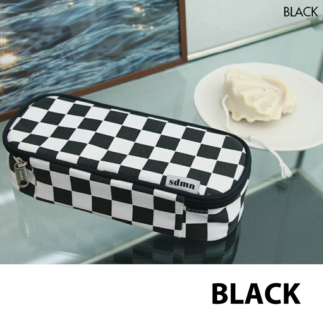 【SALE】SECOND MANSION CHECKER BOARD DAILY POUCH ペンケース 筆箱 pen case ポ...