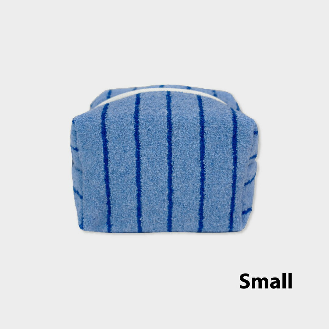 unfold Stripe terry pouch blue-blue アンフォールド ポーチ 韓国 ブランド レディース ファブリック コットン コスメ 通勤 通学 おしゃれ 日本 販売 Unfold ギフト プレゼント astore-10000970 Astore サンプル画像2