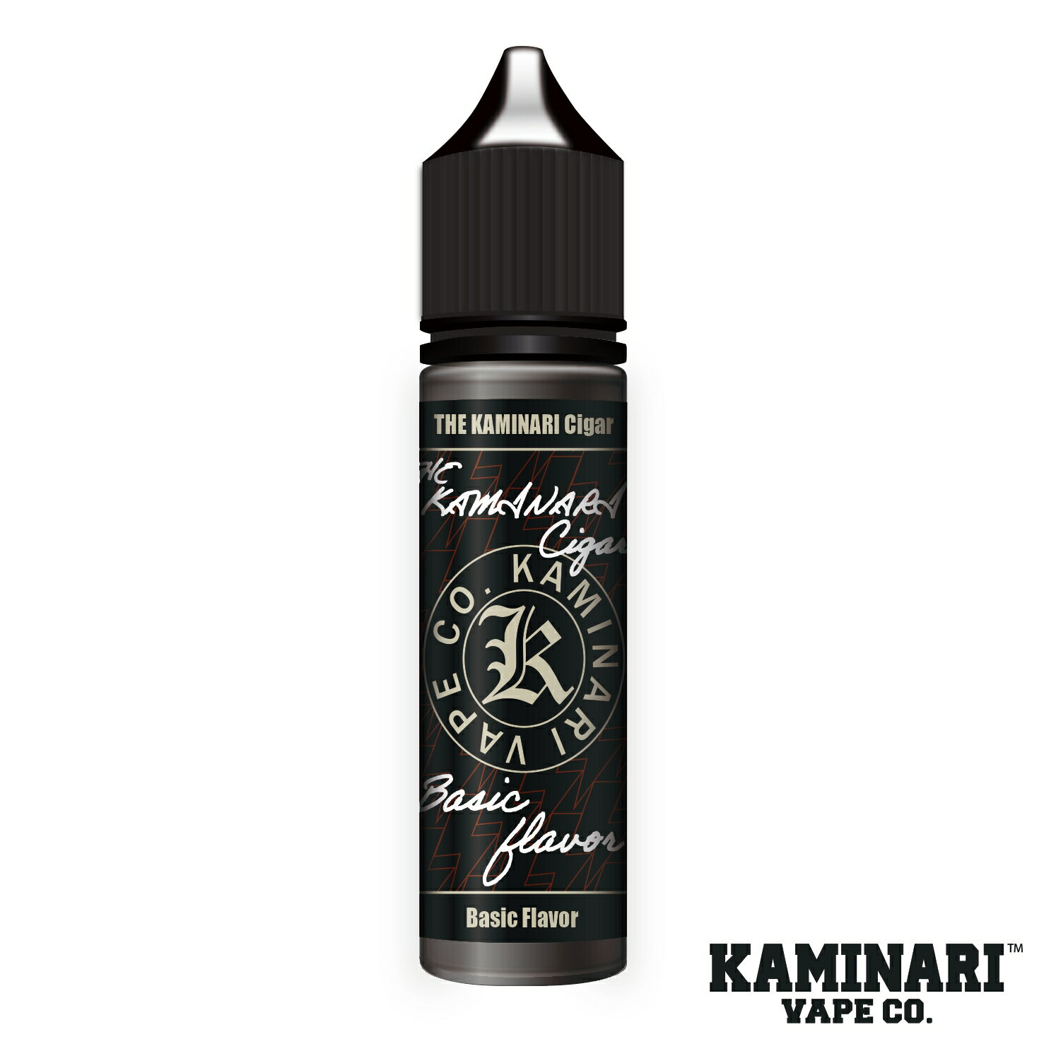 電子タバコ リキッド 60ml ザ カミナリシガー ベーシック フレーバー THE KAMINARI Cigar Basic Flavor カミナリ ベイプ KAMINARI VAPE CO. 国産 補充 再生 大容量 正規品