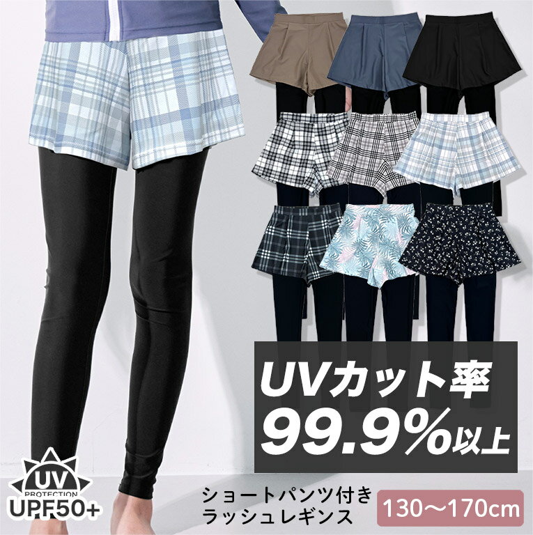 樂天商城 - UVカット率99.9%以上 ラッシュレギンス付きショートパンツ キッズ 子供 水着 一体型 レギンス 夏用 レギンス付き ショートパンツ サーフパンツ ラッシュレギンス UVカット UPF50+ パンツ スイムパンツ スポーツウェア 速乾 水陸両用 プール sp013 sc対象