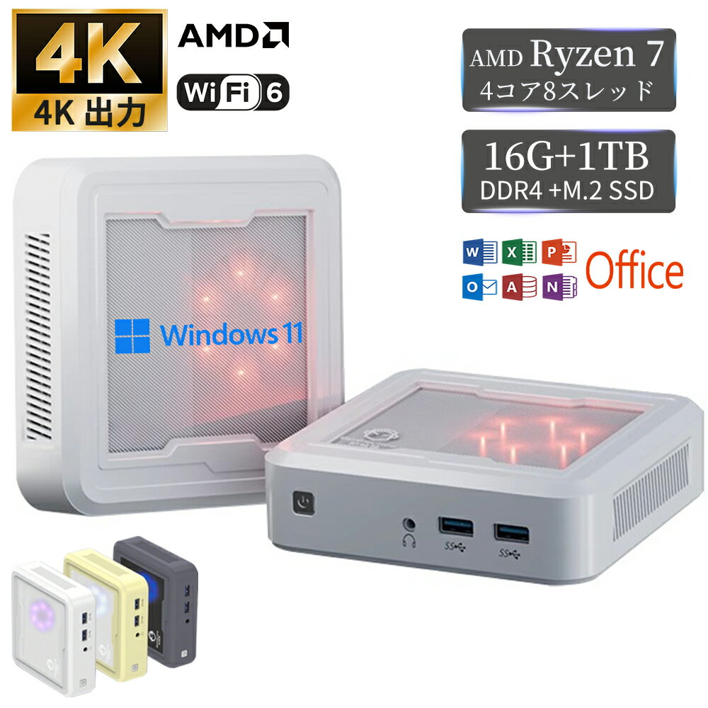 Ź10ߥPC officeդ ߥ˥ѥ Windows11Pro AMD Ryzen 7 mini pc ڥ1...
