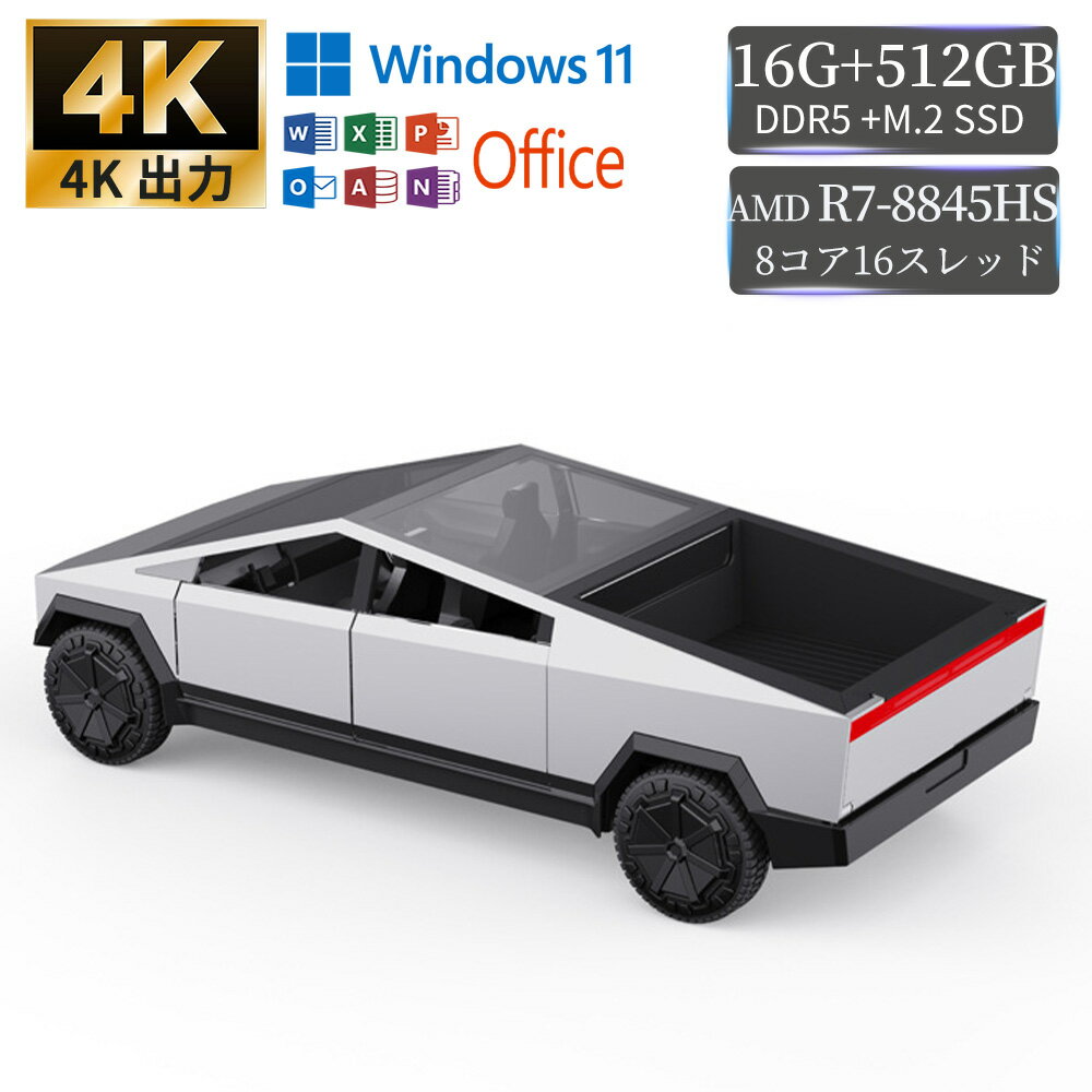 ミニPC Windows11Pro 【ryzen7-8845HS】デスクトップパソコン office付き ミニパソコン mini pc 初期設..