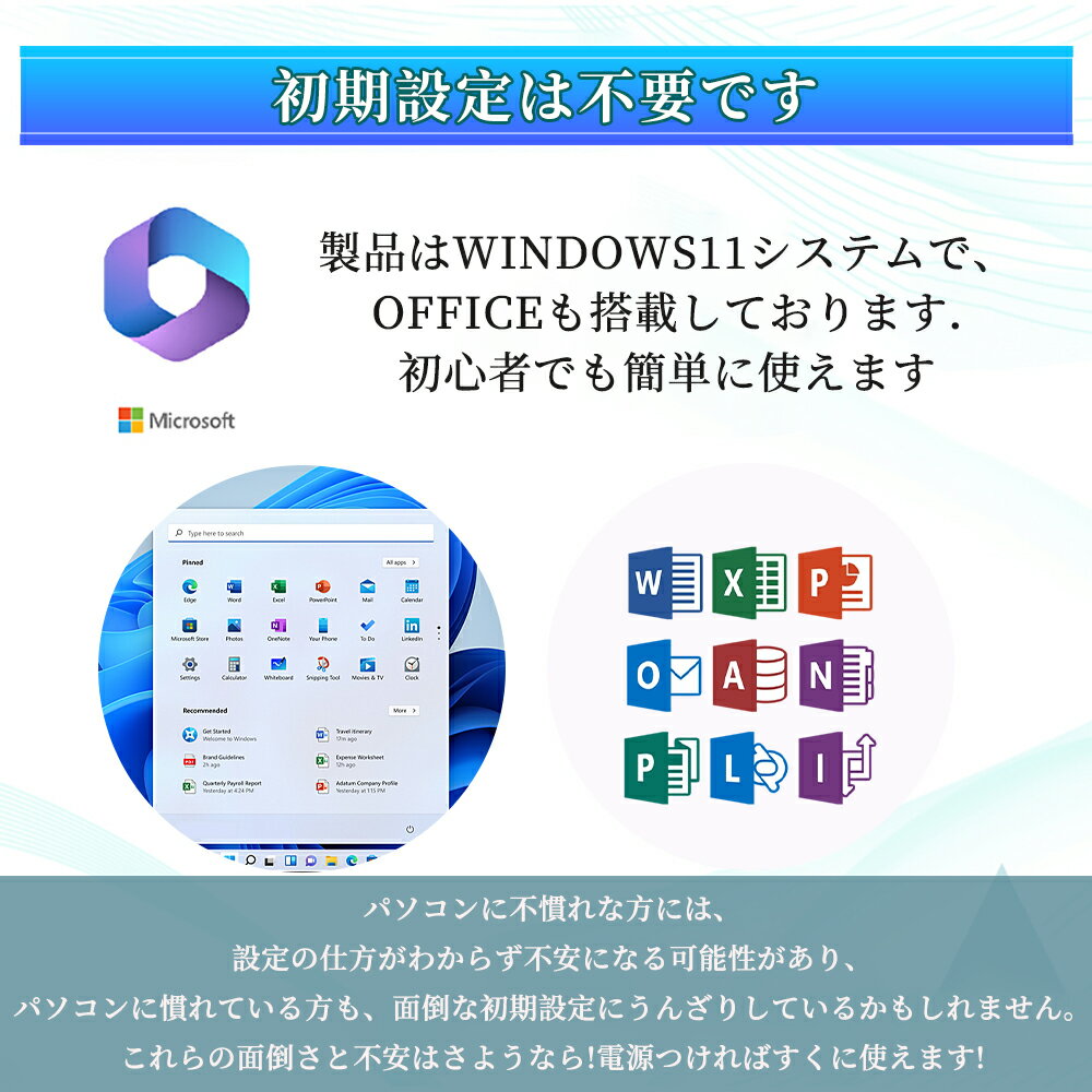 ノートパソコン office付き Windows11 新品 初期設定済 指紋認証 laptop Microsoft パソコン ノートPC 15.6インチ Intel N95 3.4GHz 4コア メモリ32GB 2TB高速SSD WEBカメラ USB3.0 ビジネス学生向け テンキー付き日本語配列キーボード