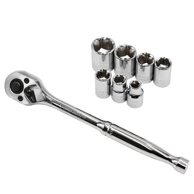 AP 3/8DR ラチェットセット スタンダード ミリ (8点組) TS291 ｜ ガレージ メンテナンス 組立 コマ コ..