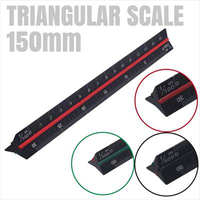 アストロプロダクツ 三角スケール 150mm | 縮尺図面 図面用 建築用