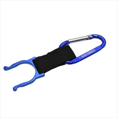 AP ペットボトルホルダー BLUE | ドリンク キャンプ ツーリング カラビナ