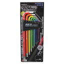E-Value SLBW09EL-RB レインボー六角レンチセット | ヘックス HEX ボールポイント 6角
