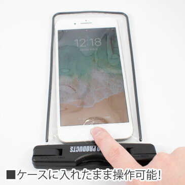 AP iPhone / スマホ兼用 防水ケース 指紋認証対応 ｜ ケース 防水ケース 防水 防塵 防雪 携帯 ケータイ ストラップ ネックストラップ 指紋認証可能 タッチ操作可能 海水浴 プール アウトドア スキー 登山 ビーチ レジャー 収納 クリア【アストロプロダクツ】