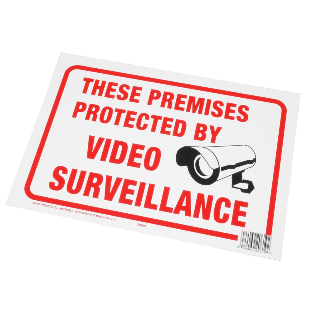 AP PROTECTED BY VIDEO SURVEILLANCE プラスチ