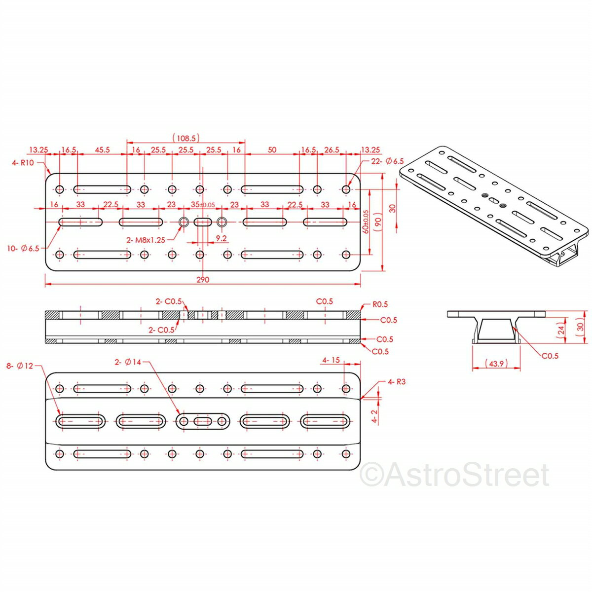 WilliamOptics 290mm ���󥰥С������ ���ꥬ���ץ졼�� �ӥ�����/Synta����