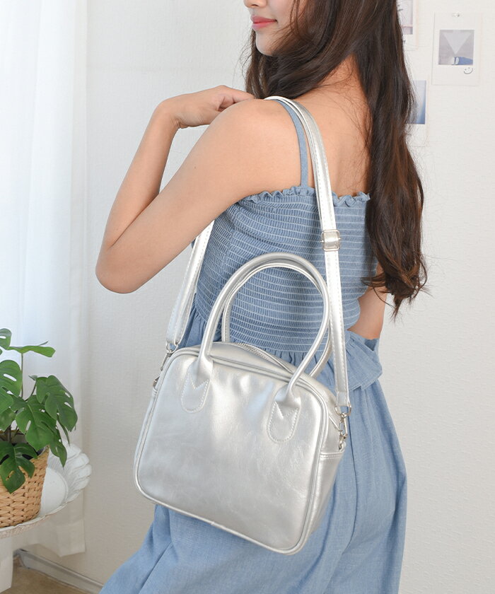 韓国デザイン リアルレザー ミニハンドバッグ シルバー BAG 楽天市場】韓国(カラーシルバー)(トートバッグ|レディース