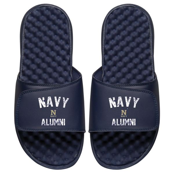 アイスライド メンズ サンダル シューズ Navy Midshipmen ISlide College Alumni Slide Sandals Navy