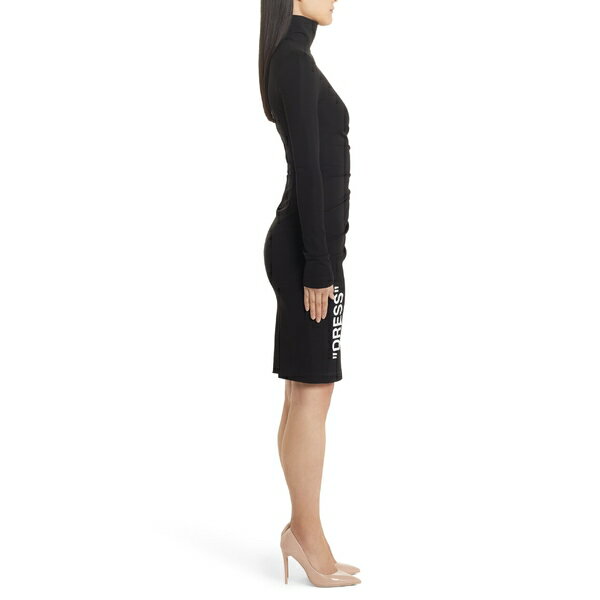 オフホワイト レディース ワンピース トップス Off-White Side Ruched Short Dress Black White オフホワイト レディース ワンピース トップス Off-White Side Ruched Short Dress Black White