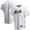 ナイキ メンズ ユニフォーム トップス New York Mets Nike Home Replica Team Jersey White