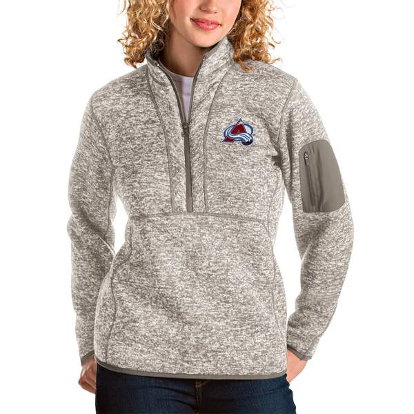 アンティグア レディース ジャケット＆ブルゾン アウター Colorado Avalanche Antigua Women's Fortune HalfZip Sweatshirt Oatmeal