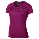 ナイキ レディース Tシャツ トップス Women's Nike Dri-FIT Miler Crew Short Sleeve T-Shirt Sport Fuchsia/Sport Fuchsia