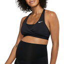 ナイキ レディース カットソー トップス Nike Women's Swoosh Maternity Padded Medium-Support Sports Bra Black 1