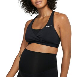 ナイキ レディース カットソー トップス Nike Women's Swoosh Maternity Medium-Support Padded Sports Bra Black