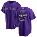 ナイキ メンズ ユニフォーム トップス Colorado Rockies Nike Alternate Replica Custom Jersey Purple