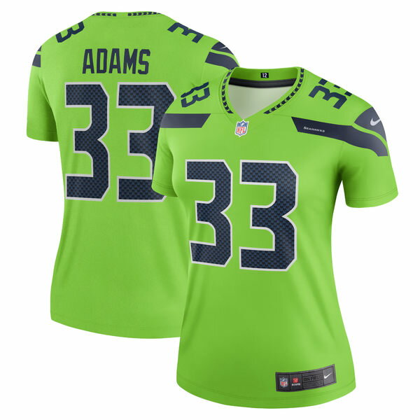 ナイキ レディース ユニフォーム トップス Jamal Adams Seattle Seahawks Nike Women's Legend Jersey Neon Green
