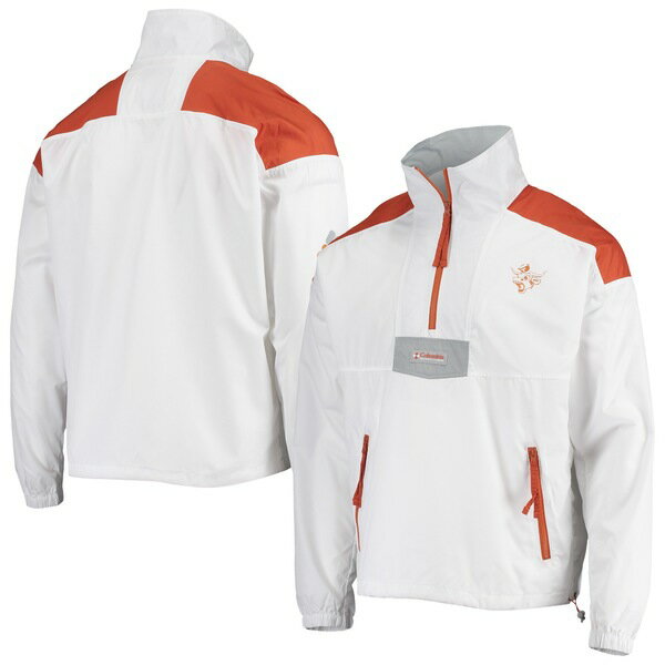 コロンビア メンズ ジャケット＆ブルゾン アウター Texas Longhorns Columbia Santa Ana Anorak QuarterZip Jacket White