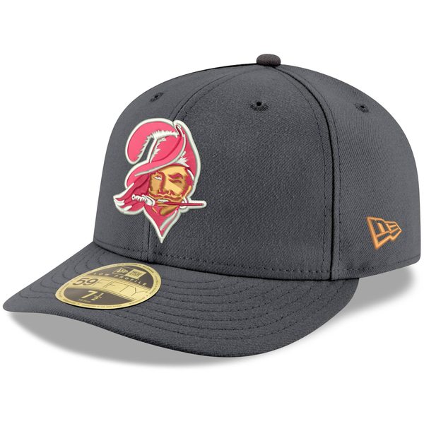 ニューエラ メンズ 帽子 アクセサリー Tampa Bay Buccaneers New Era Throwback Logo Storm II Low Profile 59FIFTY Fitted Hat Graphite