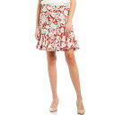 カールラガーフェルド レディース スカート ボトムス Floral Print Flounce Hem Georgette Skirt Warm Apple