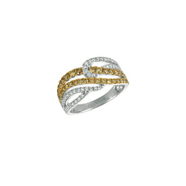 ルヴァン レディース リング アクセサリー 14K Vanilla Gold, Vanilla & Goldenberry Diamonds Open Wave Ring Silver