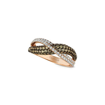 ルヴァン レディース リング アクセサリー Chocolatier® 14K Strawberry Gold®, Chocolate Diamonds® & Vanilla Diamonds® Wave Ring Chocolate