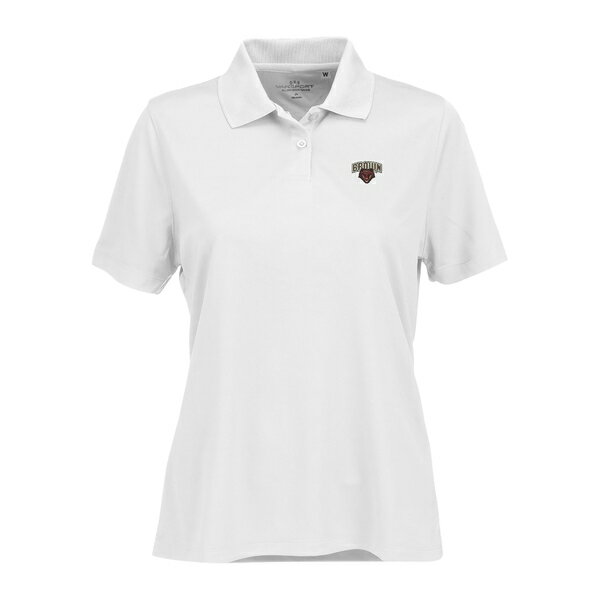 ビンテージアパレル レディース ポロシャツ トップス Brown Bears Women's Vansport Omega Plus Size Tech Polo White