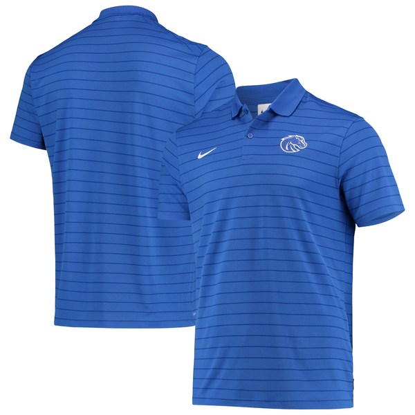 ナイキ メンズ ポロシャツ トップス Boise State Broncos Nike 2021 Sideline Victory Stripe Performance Polo Royal/White