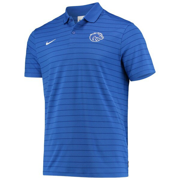 ナイキ メンズ ポロシャツ トップス Boise State Broncos Nike 2021 Sideline Victory Stripe Performance Polo Royal/White