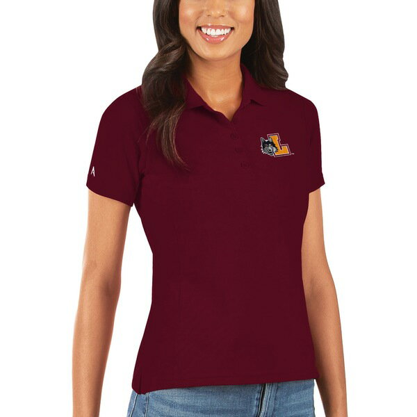 アンティグア レディース ポロシャツ トップス Loyola Chicago Ramblers Antigua Women's Legacy Pique Polo Maroon