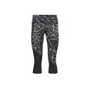 リーボック レディース スニーカー シューズ Running Women's Printed Capri Leggings Black/Grey