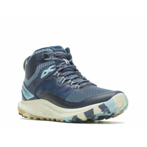 メレル レディース ブーツ シューズ Antora 3 Mid Hiking Boot - Women's Sea Blue