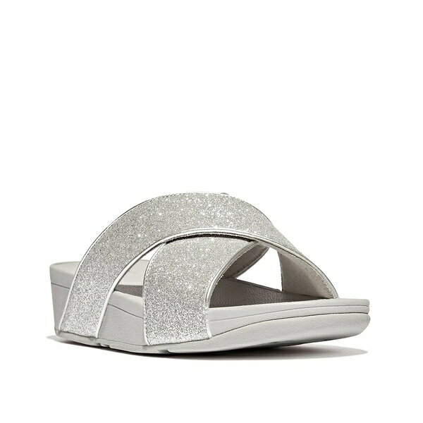 フィットフロップ レディース サンダル シューズ Lulu Glitterdust Wedge Sandal Silver Metallic