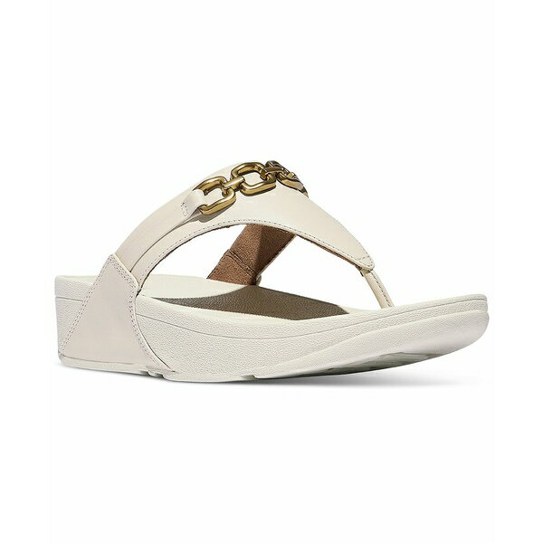 フィットフロップ レディース サンダル シューズ Women's Lulu Square-Chain Leather Toe-Post Wedge Sandals Paris Beige