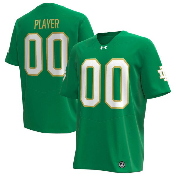 アンダーアーマー メンズ ユニフォーム トップス Notre Dame Fighting Irish Under Armour Alternate NIL PickAPlayer Replica Football Jersey Kelly Green