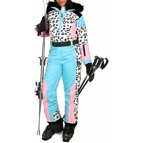 ティプシーエルヴェス レディース カジュアルパンツ ボトムス Tipsy Elves Women's Snow Leopard Ski Suit Blue