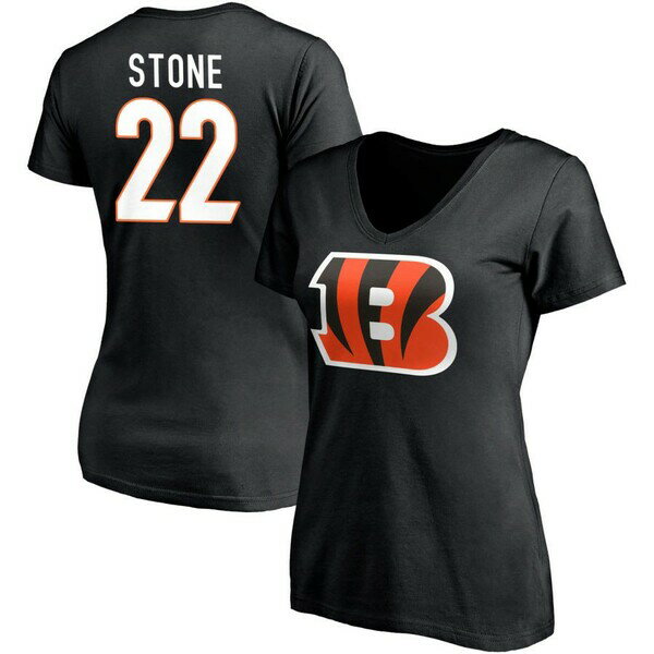 եʥƥ ǥ T ȥåץ Cincinnati Bengals Fanatics Branded Women's Team Authentic Personalized Name & Number VNeck TShirt Black