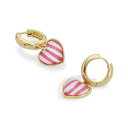 ベッツィジョンソン レディース ピアス＆イヤリング アクセサリー Pink Heart Charm Huggie Earrings Pink