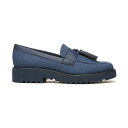 tRTg fB[X Xb|E[t@[ V[Y Carolynn Lug Sole Loafers Navy Blue Canvas/Faux Leather