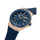 PlXR[ fB[X rv ANZT[ Men's Classic Blue Silicone Watch 43mm Blue