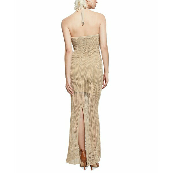 ゲス レディース ワンピース トップス Women's Sophie Halter Maxi Sweater Dress SAFARI TAN